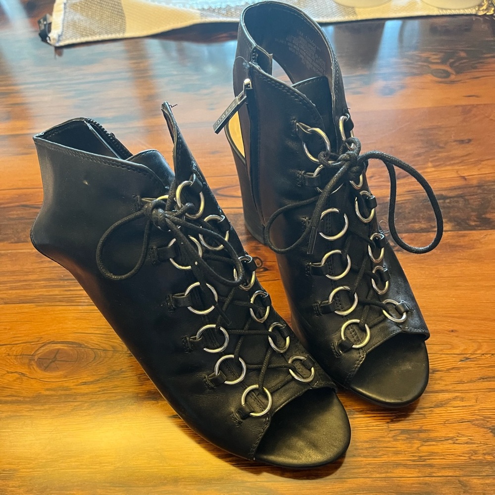 Nine West Leather Boots 3.5 inch chunky heel